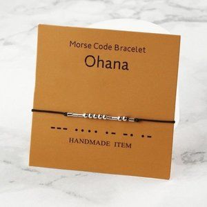 "Ohana" Morse Code Bracelet